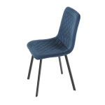 Jídelní židle, modrá, sametová látka, DCL-973 BLUE4