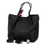 Praktická dámská koženková kabelka Claude černá