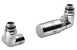 SAPHO - CORNER připojovací sada ventilů termostatická triaxiální, pravé provedení, chrom CP1012RS
