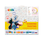 Antistresové omalovánky TSvetnoy TSvetnoy, LC026e, Diamond painting - diamantové malování, 20 x 30 cm, Spící jednorožec
