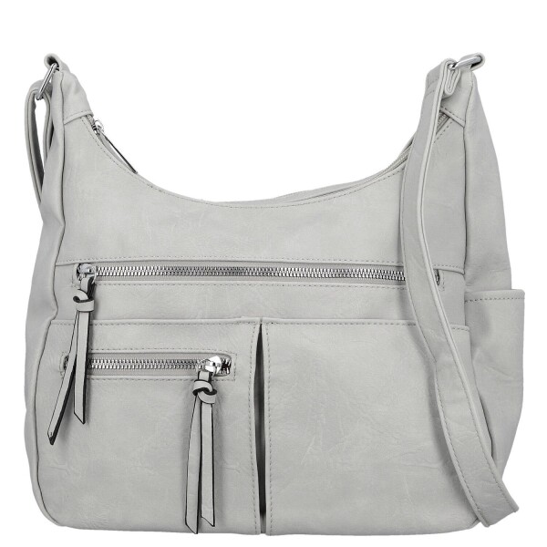 Stylová dámská koženková crossbody kabelka Timea, šedá