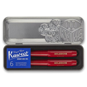 Sada plnicí pero a kuličkové pero Moleskine Kaweco - červená
