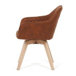 Jídelní židle, hnědá, látka vintage, DCH-435 BR3