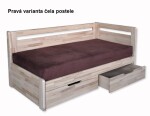 MRAVA, s.r.o. Rozkládací jednolůžko KOMBI výsuv ROZMĚR: 80 x 200 cm - obě boční čela