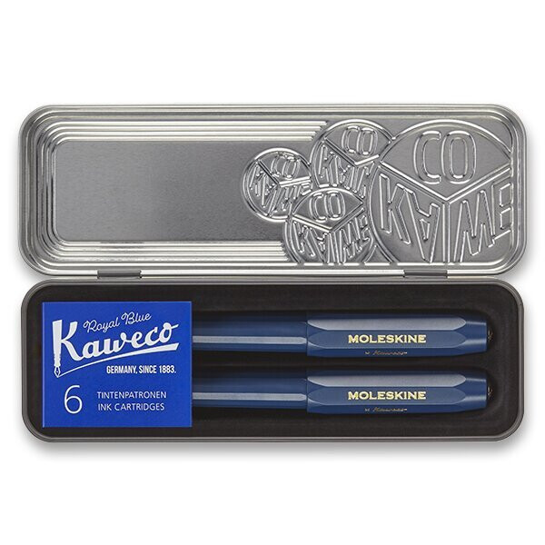 Sada plnicí pero a kuličkové pero Moleskine Kaweco - modrá