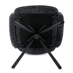 Jídelní židle, černá, hladká látka, DCH-D1330 BK2