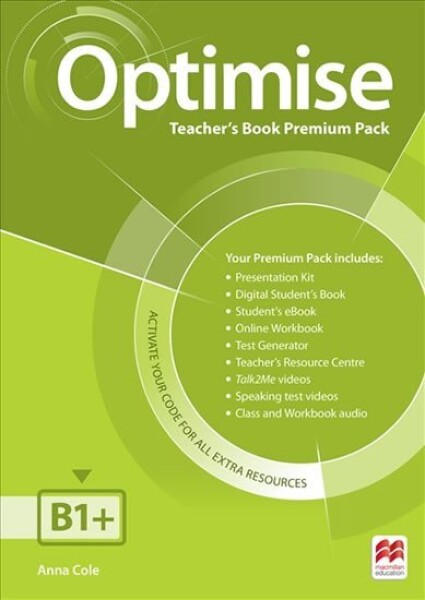 Optimise B1+: Teacher´s Book Premium Pack - Anna Cole