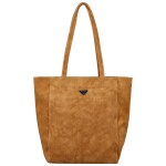 Trendy dámská koženková kabelka na rameno Faidra, camel