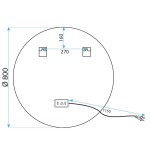 REA - Zrcadlo LED 80cm MMJ BRUSH ROSE GOLD HOM-05509