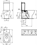 IDEAL STANDARD - Tesi WC kombi mísa, vario odpad, AquaBlade, matná bílá T0082V1