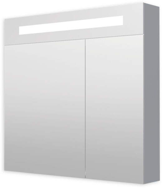 Naturel - Zrcadlová skříň 80 cm s LED osvětlením, 2 dveře, zásvuka+vypínač, IP44 GALZS80LED GALZS80LED