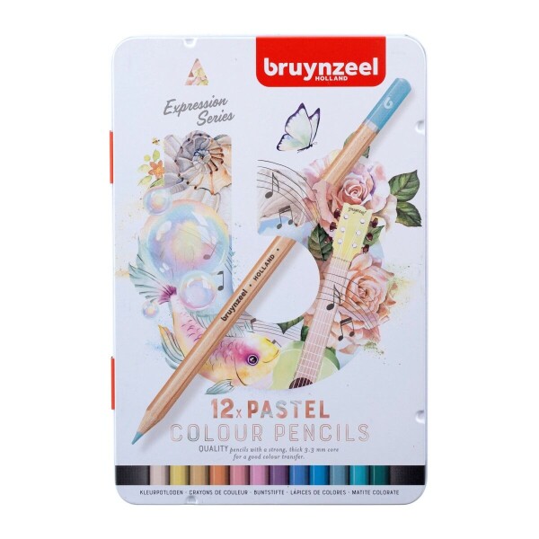 Bruynzeel Bruynzeel, 60312112, Expression colour set, sada pastelek, pastelové odstíny, 12 ks