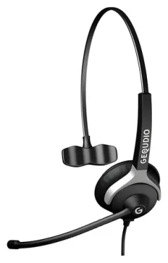 GEQUDIO Headset 1-Ohr černá / Headset / Mikrofon / 2.5 mm Jack / Kabelový (WA9005)