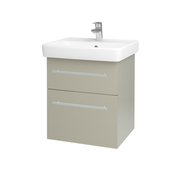 Dřevojas - Umyvadlová skříňka Q MAX SZZ2 55 - M05 Béžová mat / Úchytka T02 / M05 Béžová mat 198015B