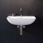 DURAVIT - ME by Starck Umyvadlo 55x44 cm, s přepadem, s otvorem pro baterii, WonderGliss, matná bílá 23355532001