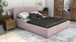 FRONTI Postel LINCOLN 160x200 růžová s úložným prostorem - manšestr - LINCOLN 61