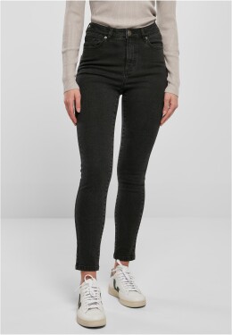 Dámské organické Skinny Jeans vysokým pasem černé