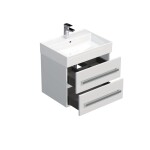 Koupelnová skříňka s umyvadlem SAT Cube Way 60x53x46 cm bílá lesk CUBE46602BISAT CUBE46602BISAT