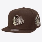 Mitchell & Ness Pánská kšiltovka Chicago Blackhawks NHL Brown and Cream Snapback