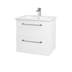 Dřevojas - Koupelnová skříňka GIO SZZ2 60 - M01 Bílá mat / Úchytka T03 / M01 Bílá mat 202002C
