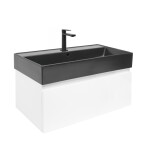 Koupelnová skříňka s umyvadlem SAT B-WAY 79x30x45 cm bílá lesk BWAY80WU2BB BWAY80WU2BB