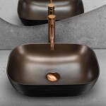 REA - Umyvadlo na desku Belinda COPPER BRUSH / Black REA-U6384