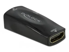 DeLock černá / Adaptér / HDMI na VGA / Audio / 1920 x 1080 / 60Hz (66560)