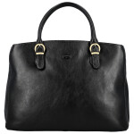 Luxusní dámská kožená kabelka do ruky Katana Faria, černá