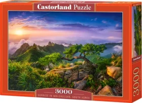 CASTORLAND Puzzle Východ slunce v pohoří Wolchulsan, Jižní Korea