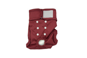 Gama hárací kalhotky pro psa Barva: Vínová, Obvod slabin (cm): 40 - 58