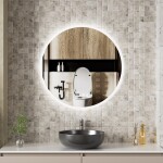 Erga Deam, kulaté LED zrcadlo 80cm, 3 barvy světla, přední osvětlení, vyhřívací podložka proti zapaření, ERG-V01-Deam-8080-CL ERG-V01-DEAM-8080-CL