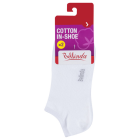 Dámské krátké ponožky 2 páry COTTON IN-SHOE SOCKS 2x - BELLINDA - bílá 39 - 42