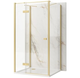 REA/S - Sprchový kout Atlas 80x90 Brush Gold vlevo KPL-K4872