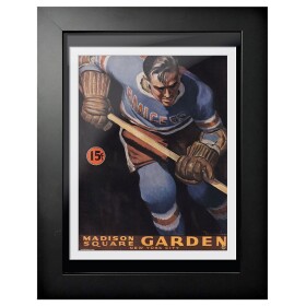 Mustang Obraz v rámu New York Rangers NHL Program Cover Madison Square Garden Player Rush 1942