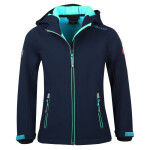 TrollKids Dívčí softshellová bunda Trollfjord Jacket navy/mint navy blue (175-132) 116
