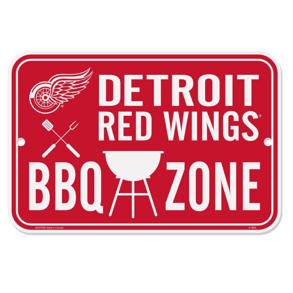 Mustang Cedule Detroit Red Wings NHL 10" x 15" BBQ Zone