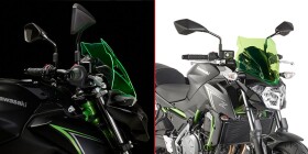 A4117Gr plexi zelené "Lime" Kawasaki Z 650 (17-19), vxš280x330 mm