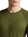 Pánské merino triko dlouhý rukáv ICEBREAKER Mens Merino 200 ZoneKnit LS Crewe, Dark Loden/Sphagnum/Cb velikost: M