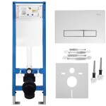 REA - Podomítkový Instalační Set Slim 024N pro WC s Tlačítkem HD Chrome KPL-E1561