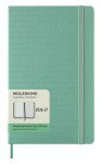 18měsíční diář Moleskine Colored Patterned 2026-27 - tvrdé desky, L, týdenní, světle zelen