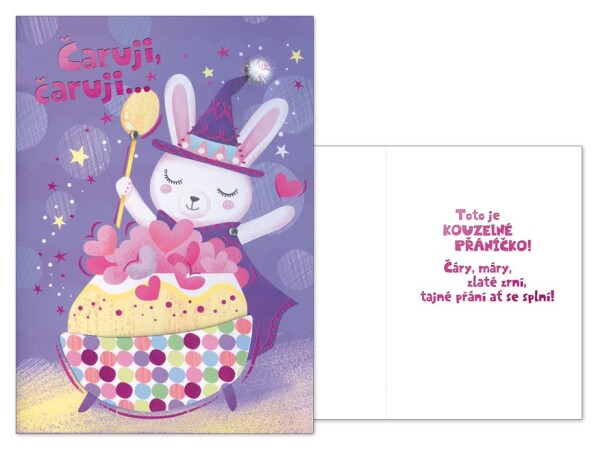 Přání k narozeninám králíček Přání k narozeninám králíček