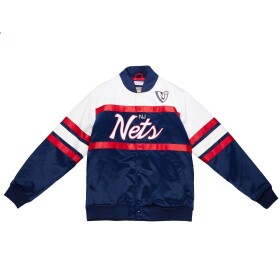 Mitchell & Ness Pánská bunda New Jersey Nets NBA Script Heavyweight Satin Velikost: S