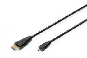Digitus HDMI Micro-Standard propojovací kabel 1m / typ D-A / 1.4 / High Speed Ethernet / 4K (AK-330115-010-S)