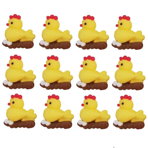 Fagoš Cukrové ozdoby Slepička žlutá 12 ks