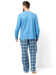 Pánské pyžamo Key MNS 626 B25 délka/r M-2XL modrá XXL