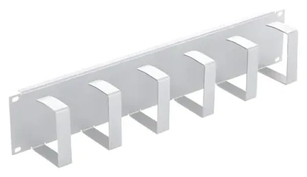Triton 19" vyvazovací panel 2U šedá / 6x háček / 70x85 mm / RAL 7035 (RAC-VP-X22-A1)