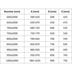 MEXEN/S - Exo sprchové dveře křídlové 70, transparent, černá 8181-070-000-70-00