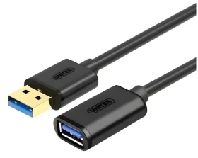 UNITEK Y-C456GBK černá / Prodlužovací kabel USB-A / USB 3.2 Gen 1 / 5 Gbps / 0,5 m (Y-C456GBK)
