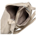 Stylová dámská koženková crossbody kabelka Gianni, krémová