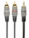Gembird CCA-352-2.5M kabel 3.5mm jack (M) na 2x RCA (M) / 2.5 m (CCA-352-2.5M)